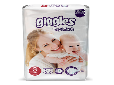 DIAPER ECO MIDI 48PC 3YRS 19-166 GIGGLES D&S
