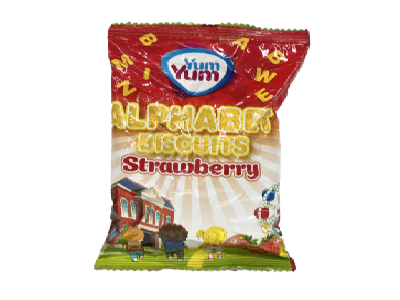 BISCUITS LOOSE STRAWBERRY 50G PACK 17-132 YUM YUM